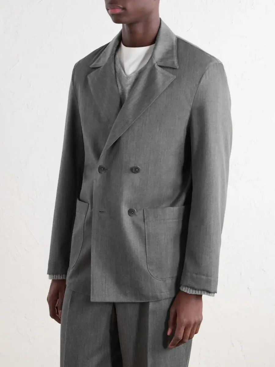 Stòffa Double-Breasted Wool-Twill Suit Jacket - Men | Thumbnail 3