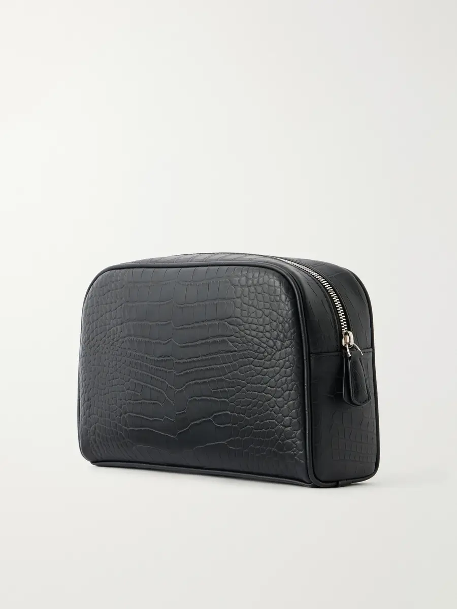 George Cleverley Croc-Effect Leather Wash Bag - Men | Thumbnail 2