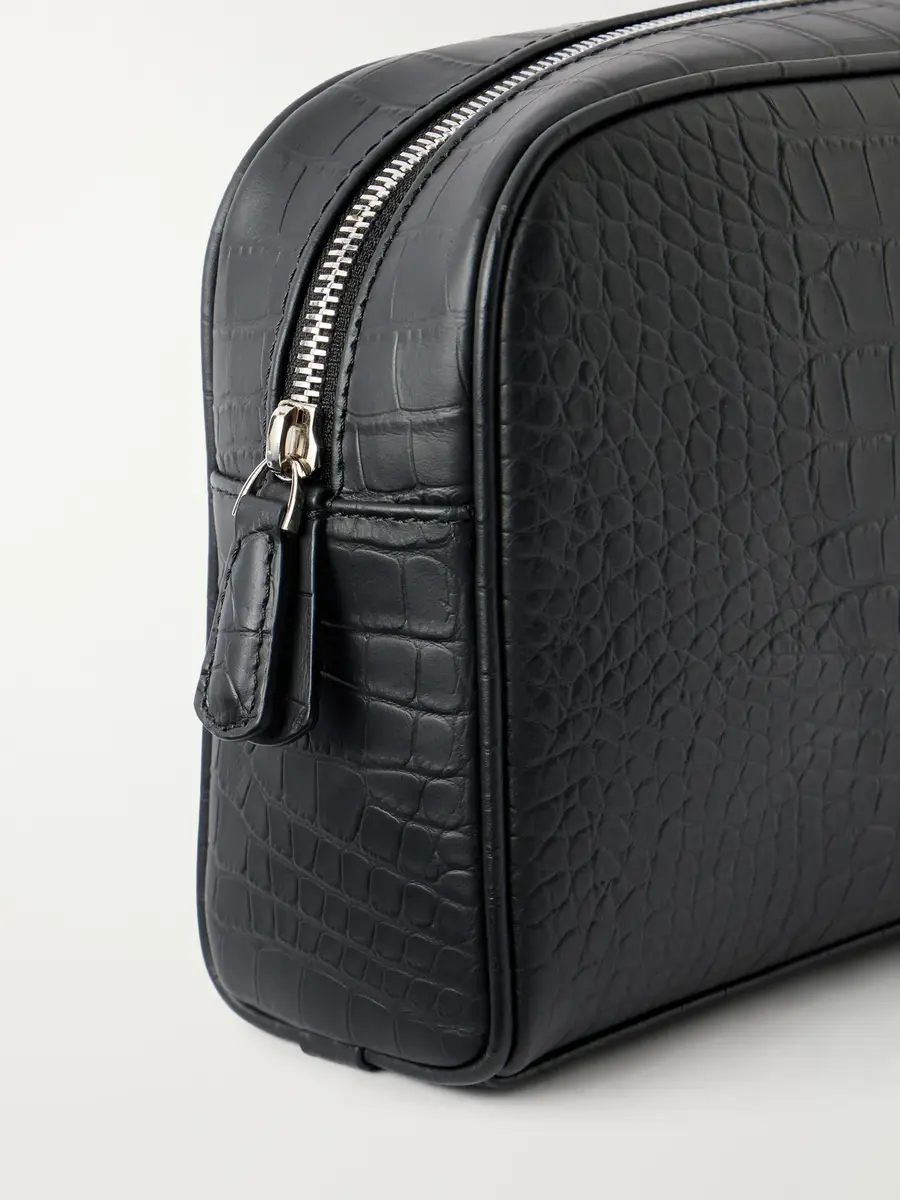 George Cleverley Croc-Effect Leather Wash Bag - Men | Thumbnail 3