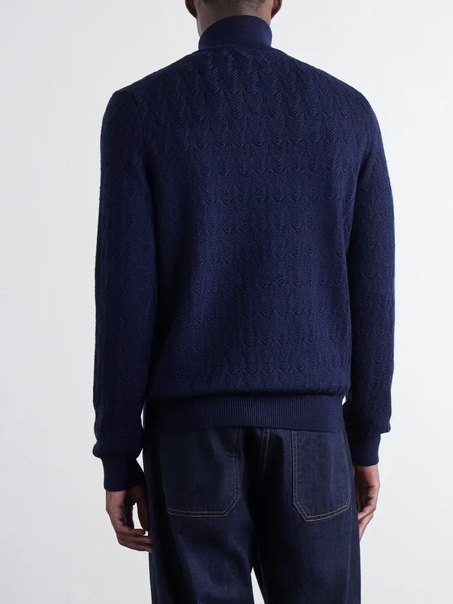 MR P. Pointelle-Knit Merino Wool Zip-Up Cardigan - Men | Thumbnail 4 MR P. Pointelle-Knit Merino Wool Zip-Up Cardigan - Men | Thumbnail 4