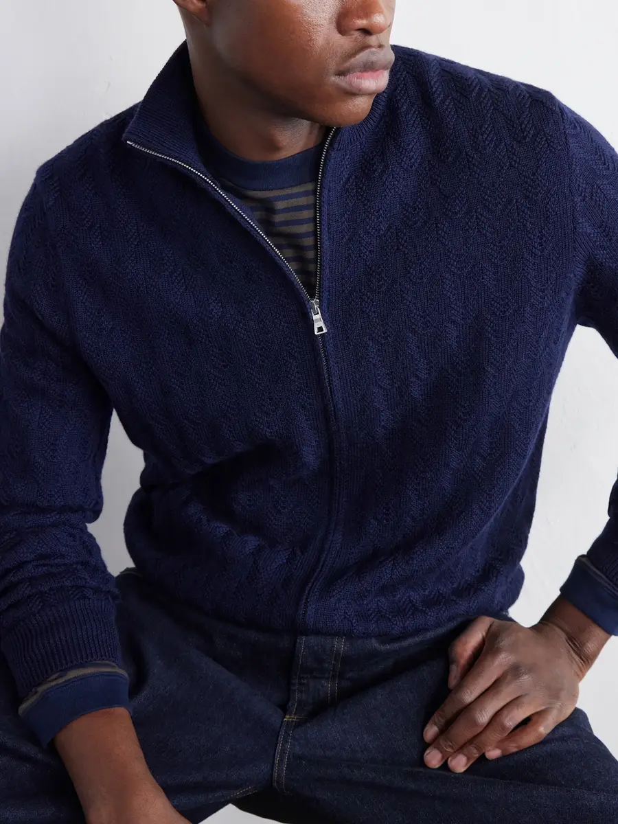 MR P. Pointelle-Knit Merino Wool Zip-Up Cardigan - Men | Thumbnail 5 MR P. Pointelle-Knit Merino Wool Zip-Up Cardigan - Men | Thumbnail 5