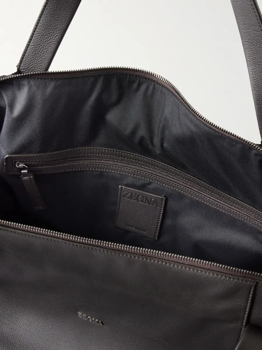Zegna Leather Weekend Bag - Men | Thumbnail 6 Zegna Leather Weekend Bag - Men | Thumbnail 6