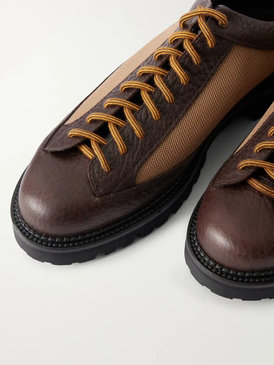 Aimé Leon Dore Field Textured Leather-Trimmed Mesh Hiking Boots - Men | Thumbnail 5 Aimé Leon Dore Field Textured Leather-Trimmed Mesh Hiking Boots - Men | Thumbnail 5