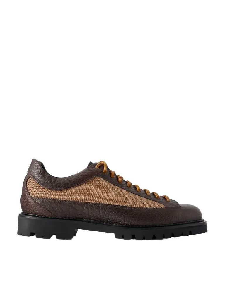 Aimé Leon Dore Field Textured Leather-Trimmed Mesh Hiking Boots - Men