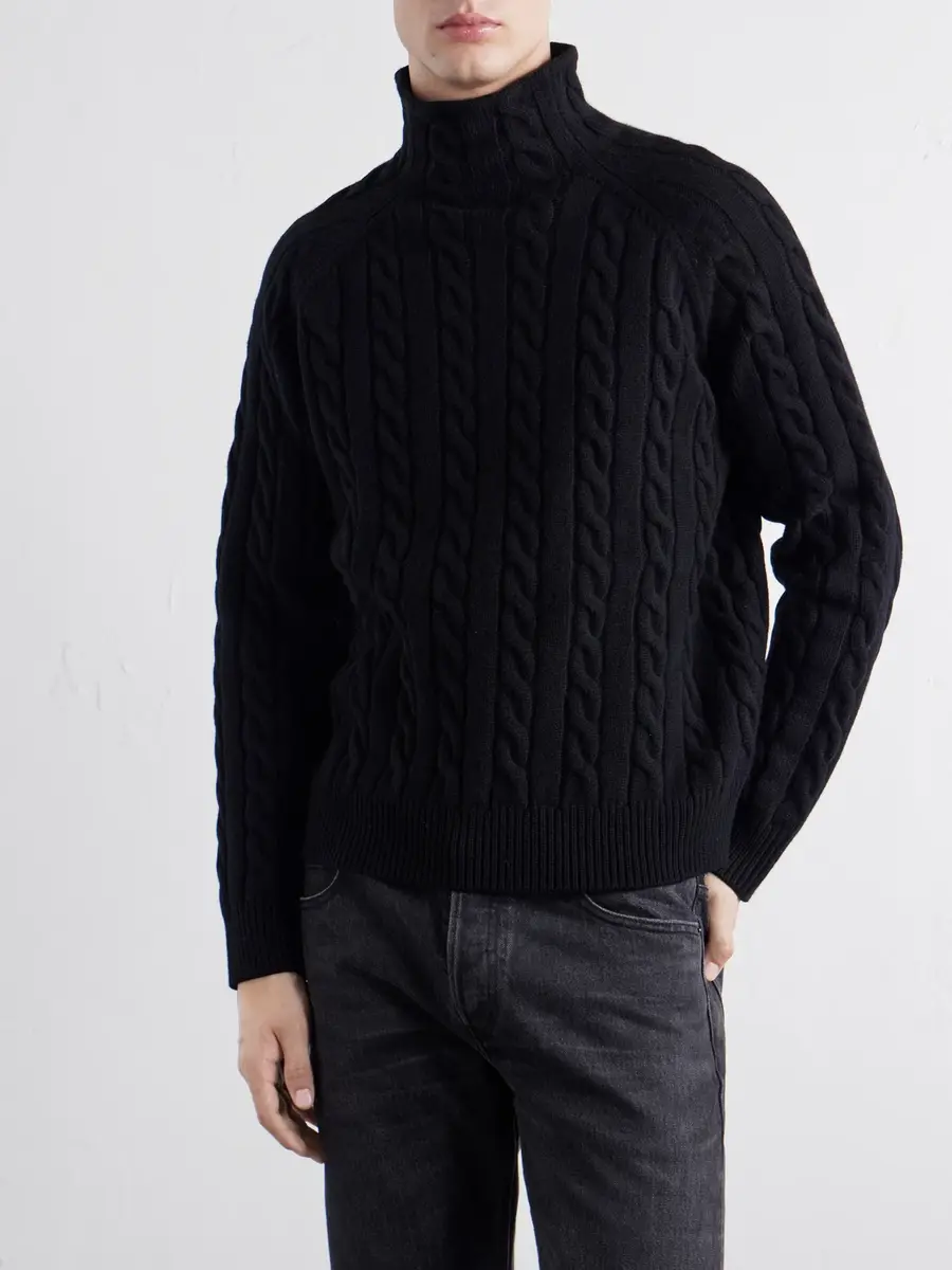 TOTEME Cable-Knit Wool Sweater - Men | Thumbnail 3 TOTEME Cable-Knit Wool Sweater - Men | Thumbnail 3