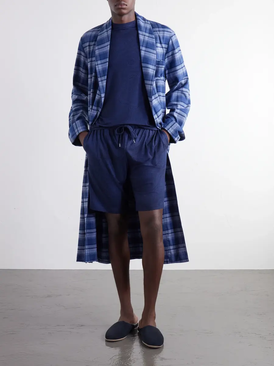 Derek Rose London Printed Stretch-Modal Jersey Drawstring Pyjama Shorts - Men | Thumbnail 2