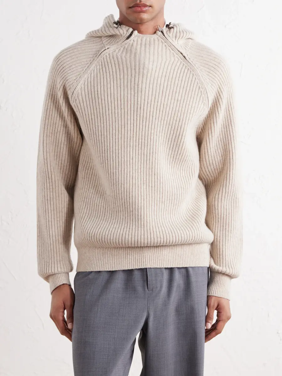 Aimé Leon Dore Ribbed-Knit Wool-Blend Hoodie - Men | Thumbnail 3 Aimé Leon Dore Ribbed-Knit Wool-Blend Hoodie - Men | Thumbnail 3