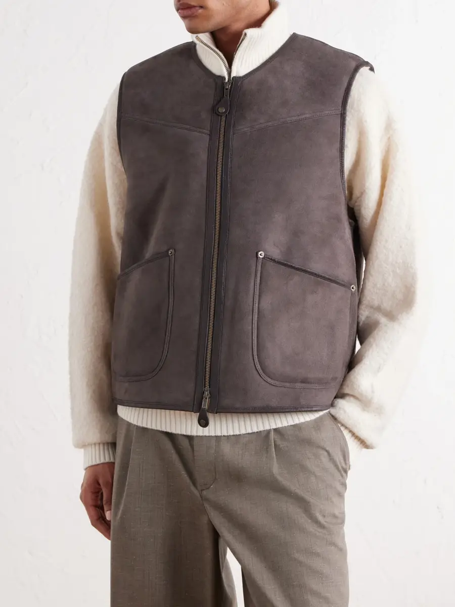 Aimé Leon Dore Leather-Trimmed Suede Vest - Men | Thumbnail 3 Aimé Leon Dore Leather-Trimmed Suede Vest - Men | Thumbnail 3