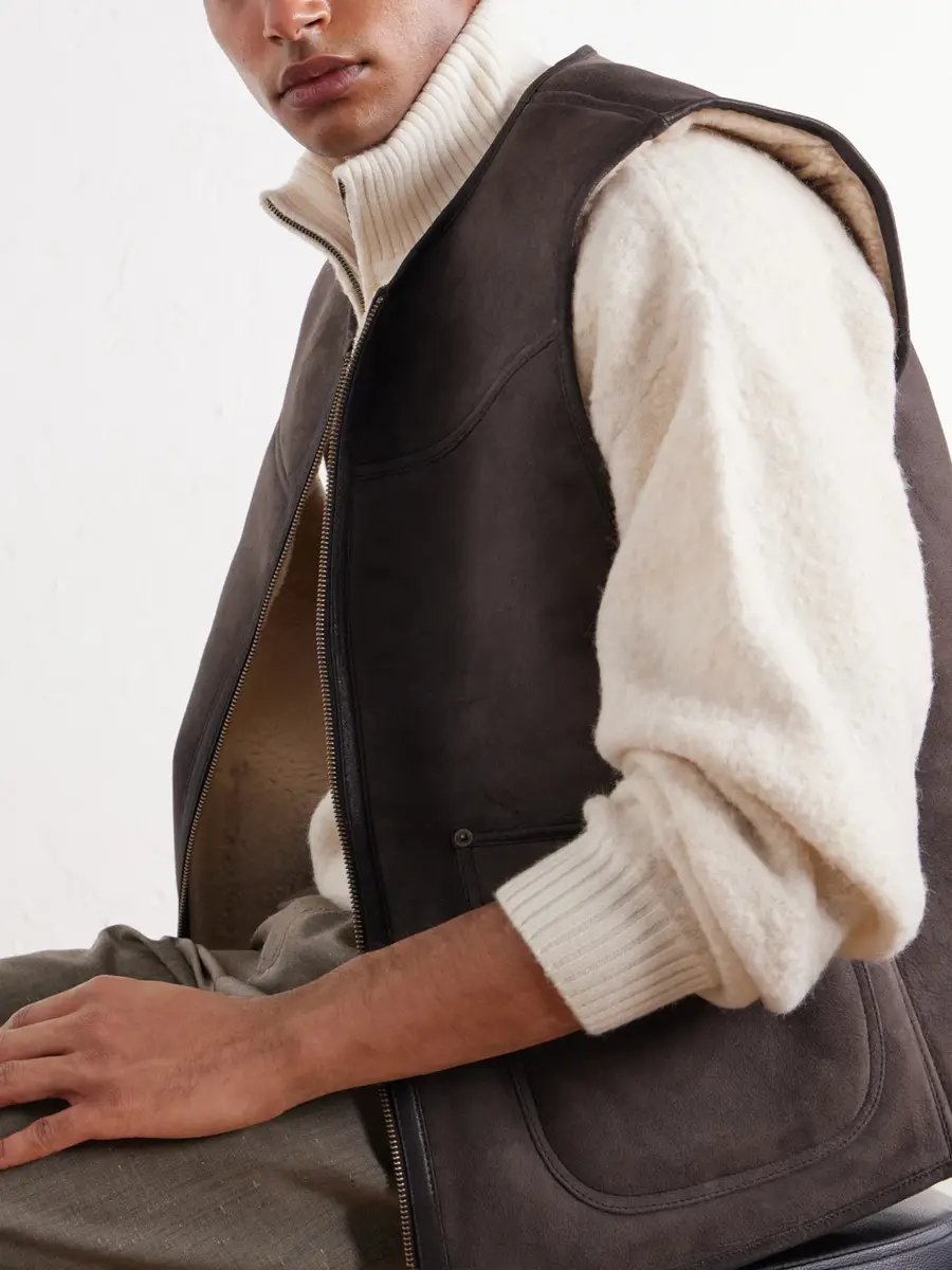 Aimé Leon Dore Leather-Trimmed Suede Vest - Men | Thumbnail 5 Aimé Leon Dore Leather-Trimmed Suede Vest - Men | Thumbnail 5