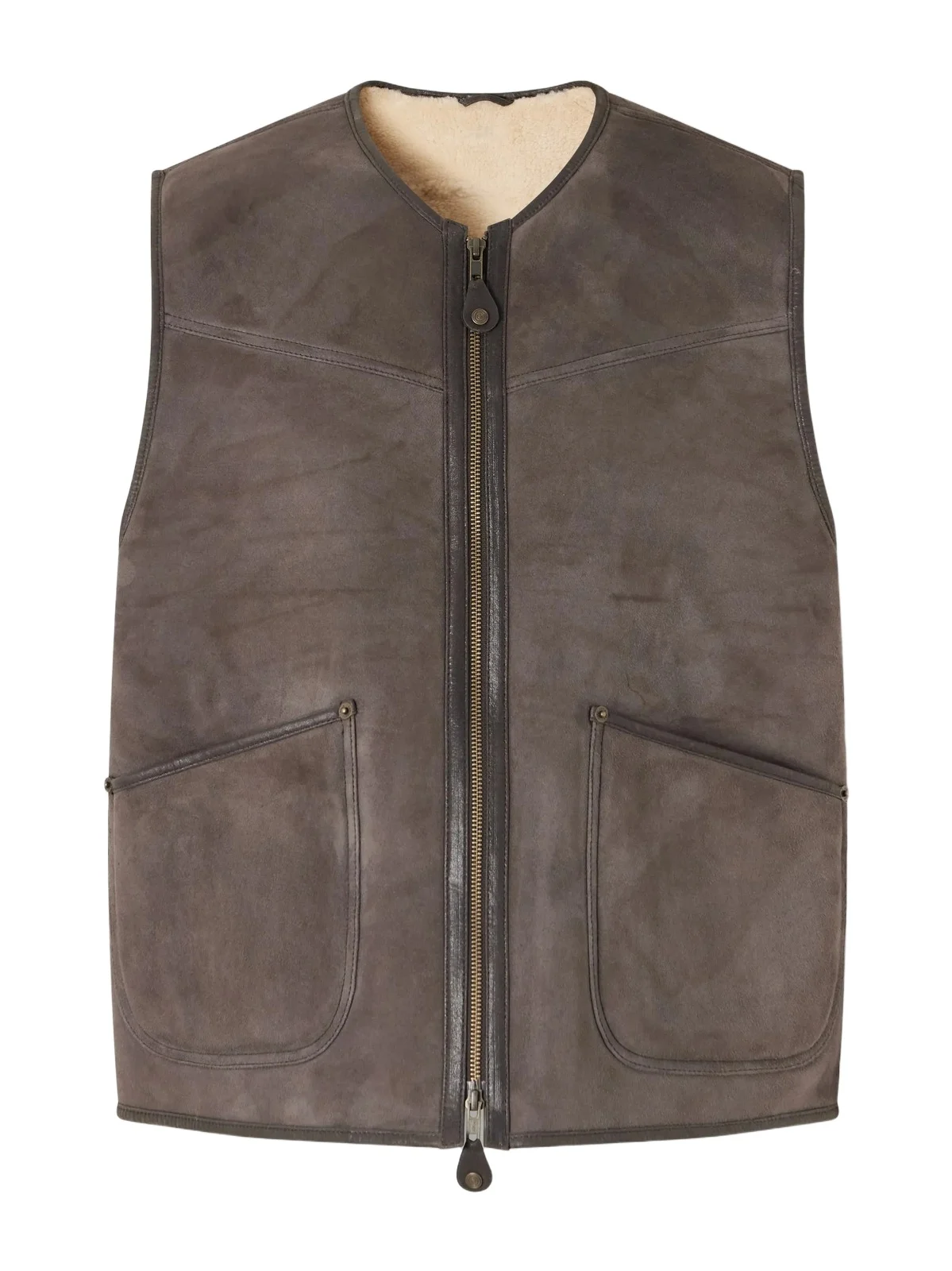 Aimé Leon Dore Leather-Trimmed Suede Vest - Men