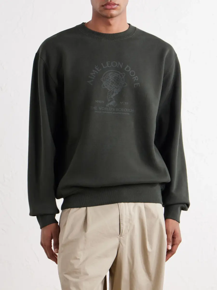 Aimé Leon Dore Atlas Logo-Print Cotton-Jersey Sweater - Men | Thumbnail 3 Aimé Leon Dore Atlas Logo-Print Cotton-Jersey Sweater - Men | Thumbnail 3
