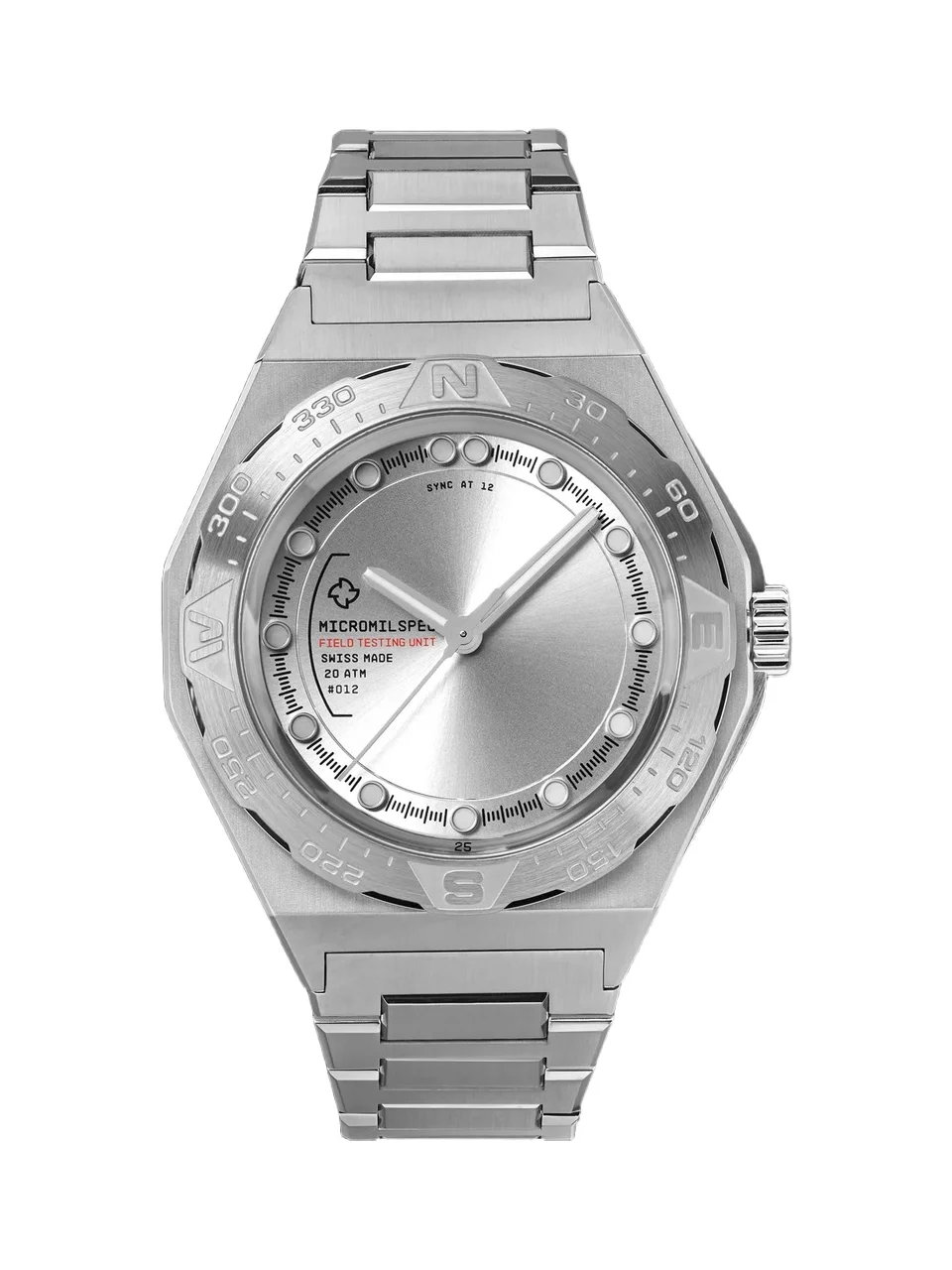 MICROMILSPEC The Field Testing Unit Compass Automatic 42mm Stainless Steel Watch, Ref. No. MIC_023 - Men