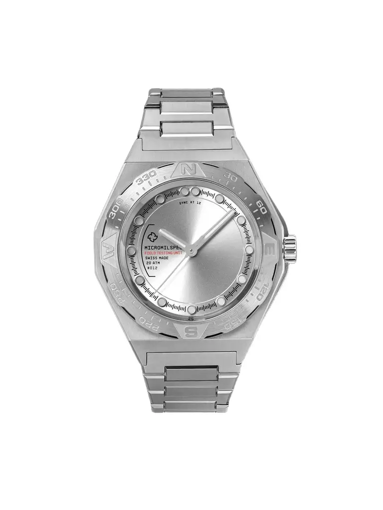 MICROMILSPEC The Field Testing Unit Compass Automatic 42mm Stainless Steel Watch, Ref. No. MIC_023 - Men