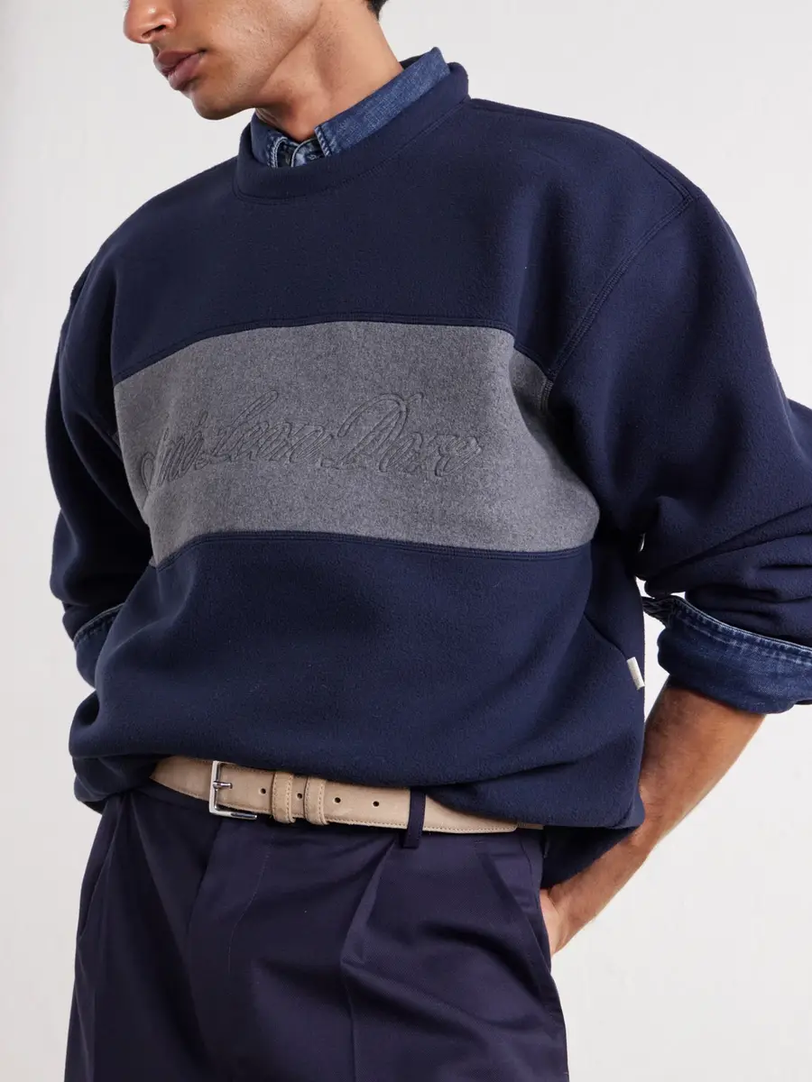 Aimé Leon Dore Logo-Embroidered Two-Tone Fleece Sweatshirt - Men | Thumbnail 5 Aimé Leon Dore Logo-Embroidered Two-Tone Fleece Sweatshirt - Men | Thumbnail 5