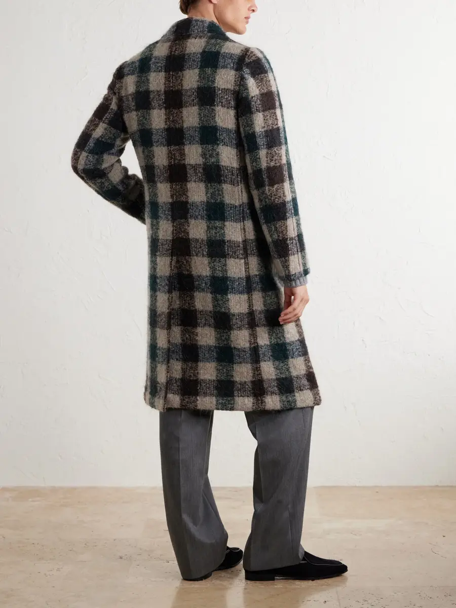 Massimo Alba Mercury Checked Brushed Wool-Blend Bouclé Coat - Men | Thumbnail 4 Massimo Alba Mercury Checked Brushed Wool-Blend Bouclé Coat - Men | Thumbnail 4