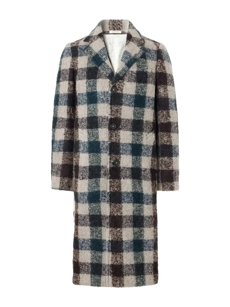 Massimo Alba Mercury Checked Brushed Wool-Blend Bouclé Coat - Men