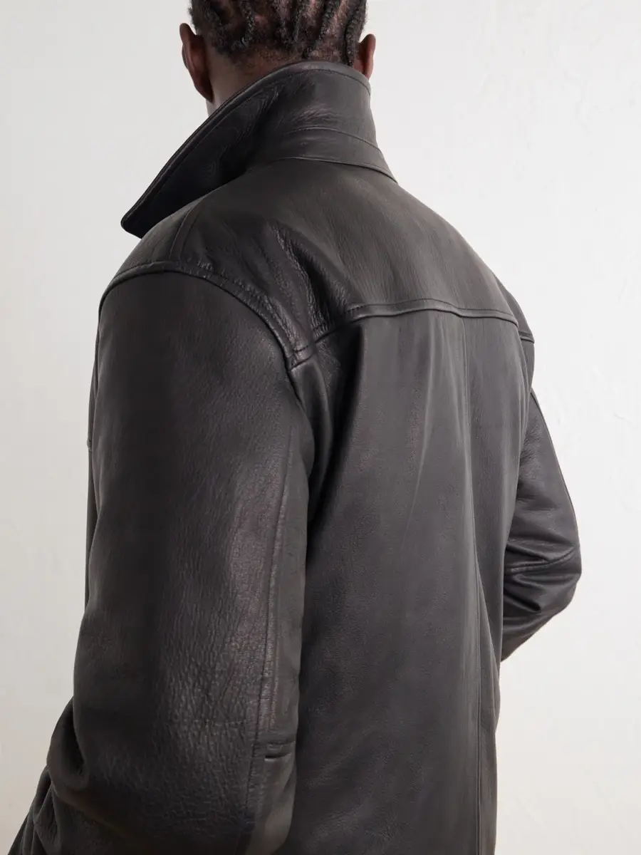 COMME des GARCONS HOMME Padded Oiled-Leather Jacket - Men | Thumbnail 5 COMME des GARCONS HOMME Padded Oiled-Leather Jacket - Men | Thumbnail 5