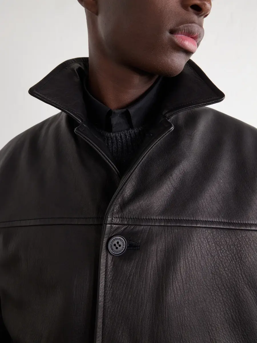 COMME des GARCONS HOMME Padded Oiled-Leather Jacket - Men | Thumbnail 6 COMME des GARCONS HOMME Padded Oiled-Leather Jacket - Men | Thumbnail 6