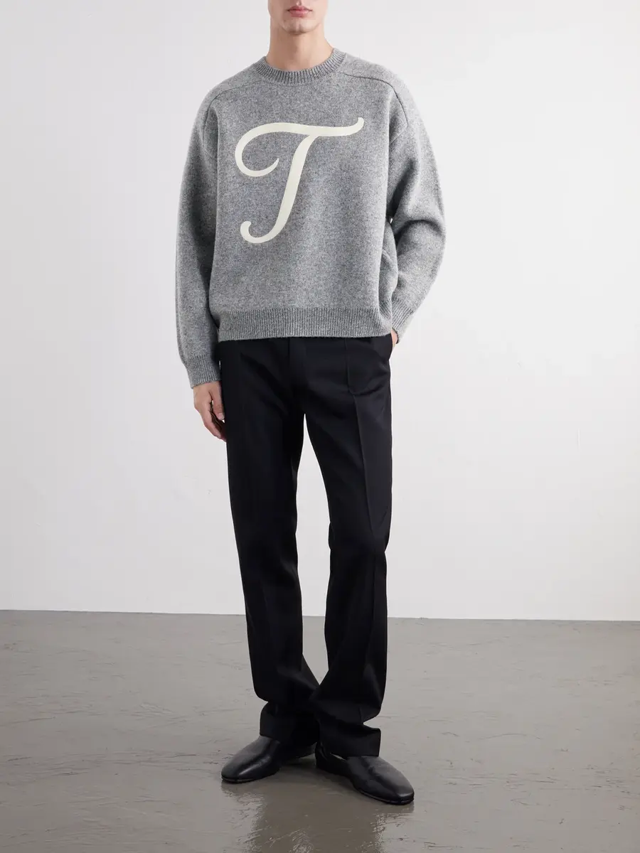 TOTEME Logo-Embroidered Wool-Blend Sweater - Men | Thumbnail 2