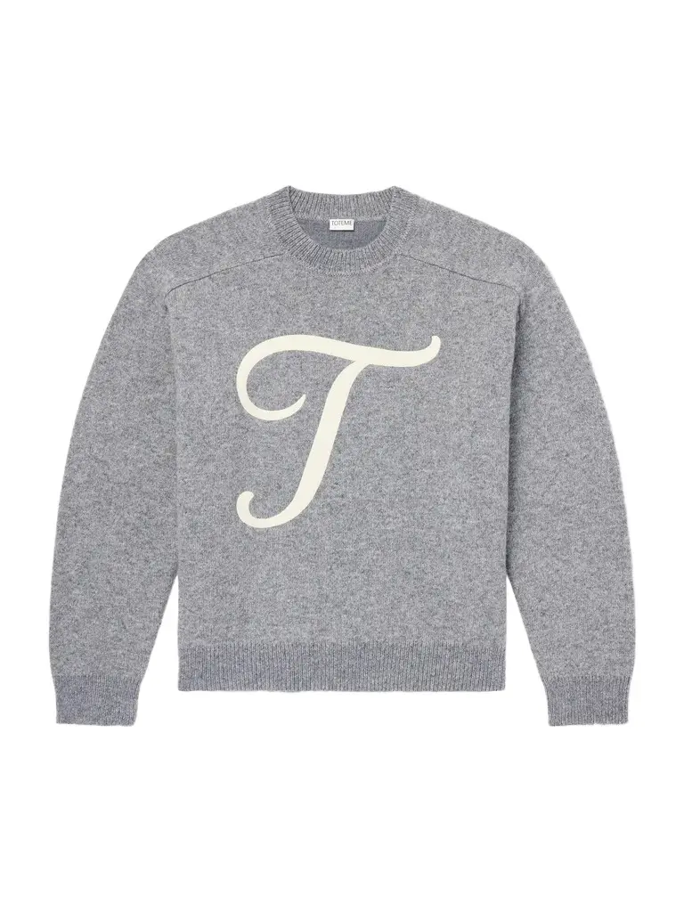 TOTEME Logo-Embroidered Wool-Blend Sweater - Men
