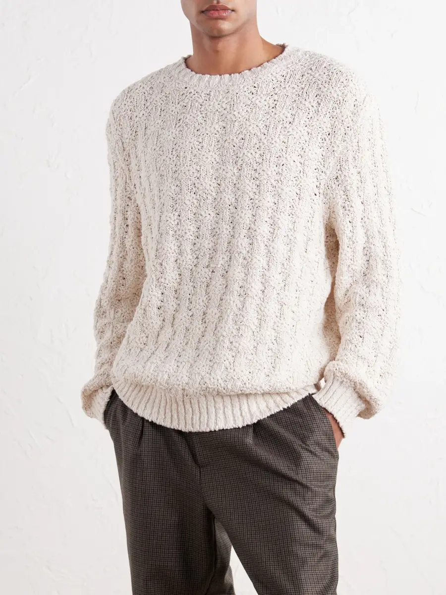 Aimé Leon Dore Textured Cotton-Blend Sweater - Men | Thumbnail 3