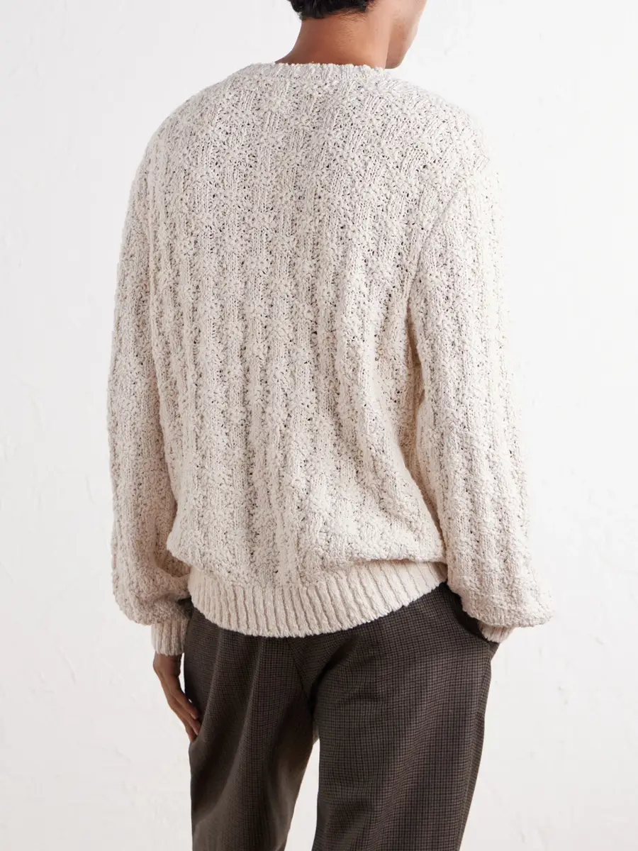 Aimé Leon Dore Textured Cotton-Blend Sweater - Men | Thumbnail 4