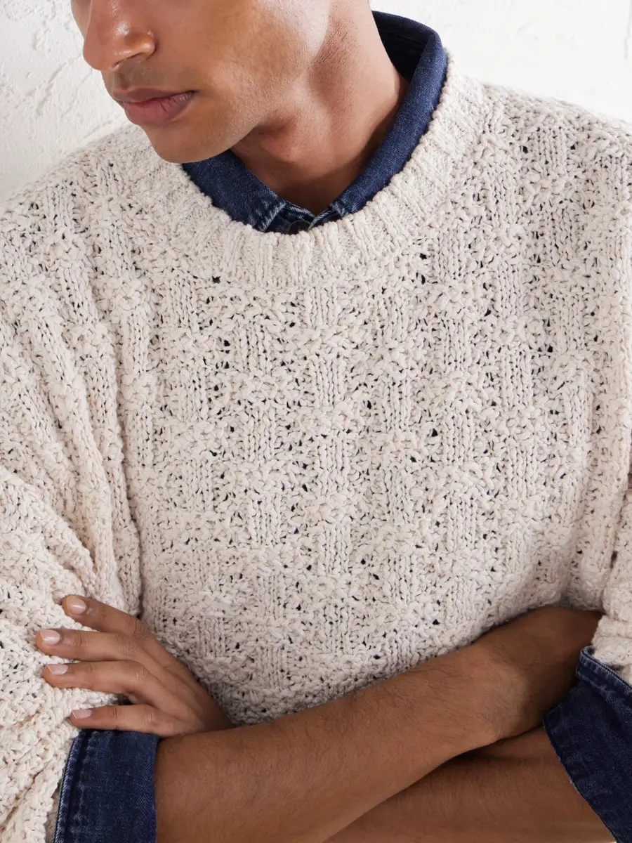 Aimé Leon Dore Textured Cotton-Blend Sweater - Men | Thumbnail 5