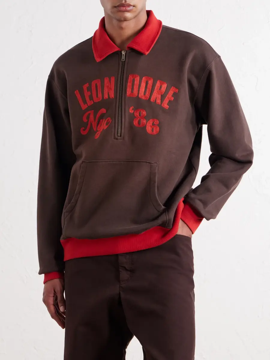 Aimé Leon Dore Tour Logo-Embroidered Cotton-Jersey Half-Zip Sweater - Men | Thumbnail 3 Aimé Leon Dore Tour Logo-Embroidered Cotton-Jersey Half-Zip Sweater - Men | Thumbnail 3