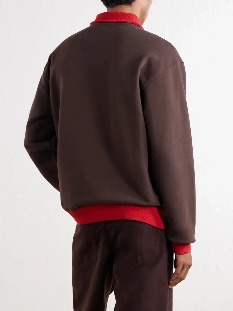 Aimé Leon Dore Tour Logo-Embroidered Cotton-Jersey Half-Zip Sweater - Men | Thumbnail 4 Aimé Leon Dore Tour Logo-Embroidered Cotton-Jersey Half-Zip Sweater - Men | Thumbnail 4