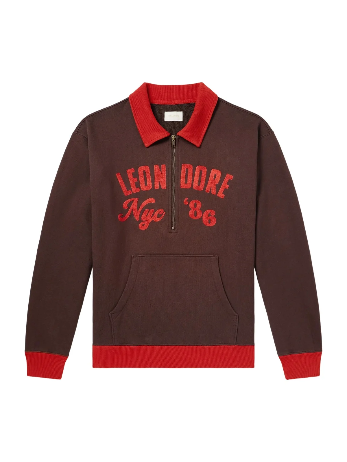 Aimé Leon Dore Tour Logo-Embroidered Cotton-Jersey Half-Zip Sweater - Men