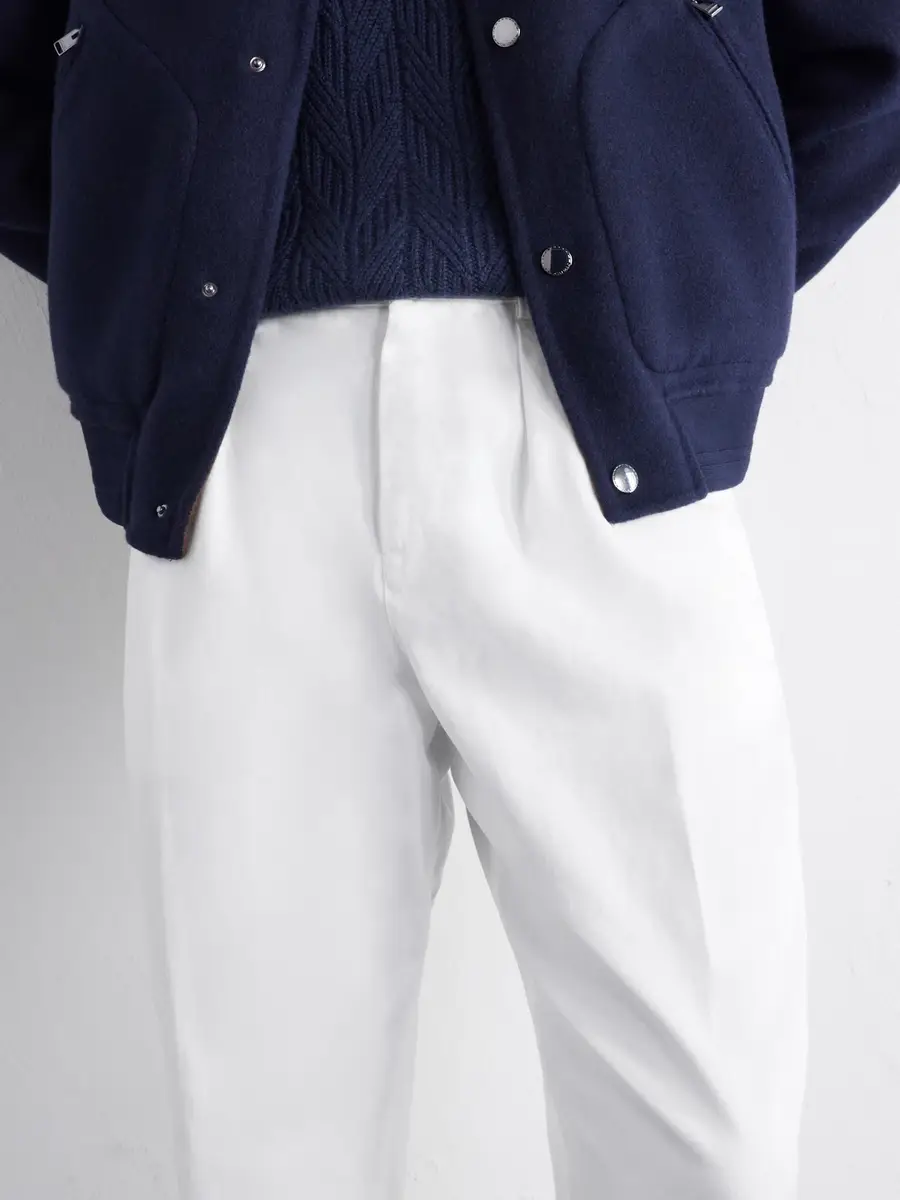 Canali Tapered Pleated Cotton-Twill Trousers - Men | Thumbnail 5 Canali Tapered Pleated Cotton-Twill Trousers - Men | Thumbnail 5