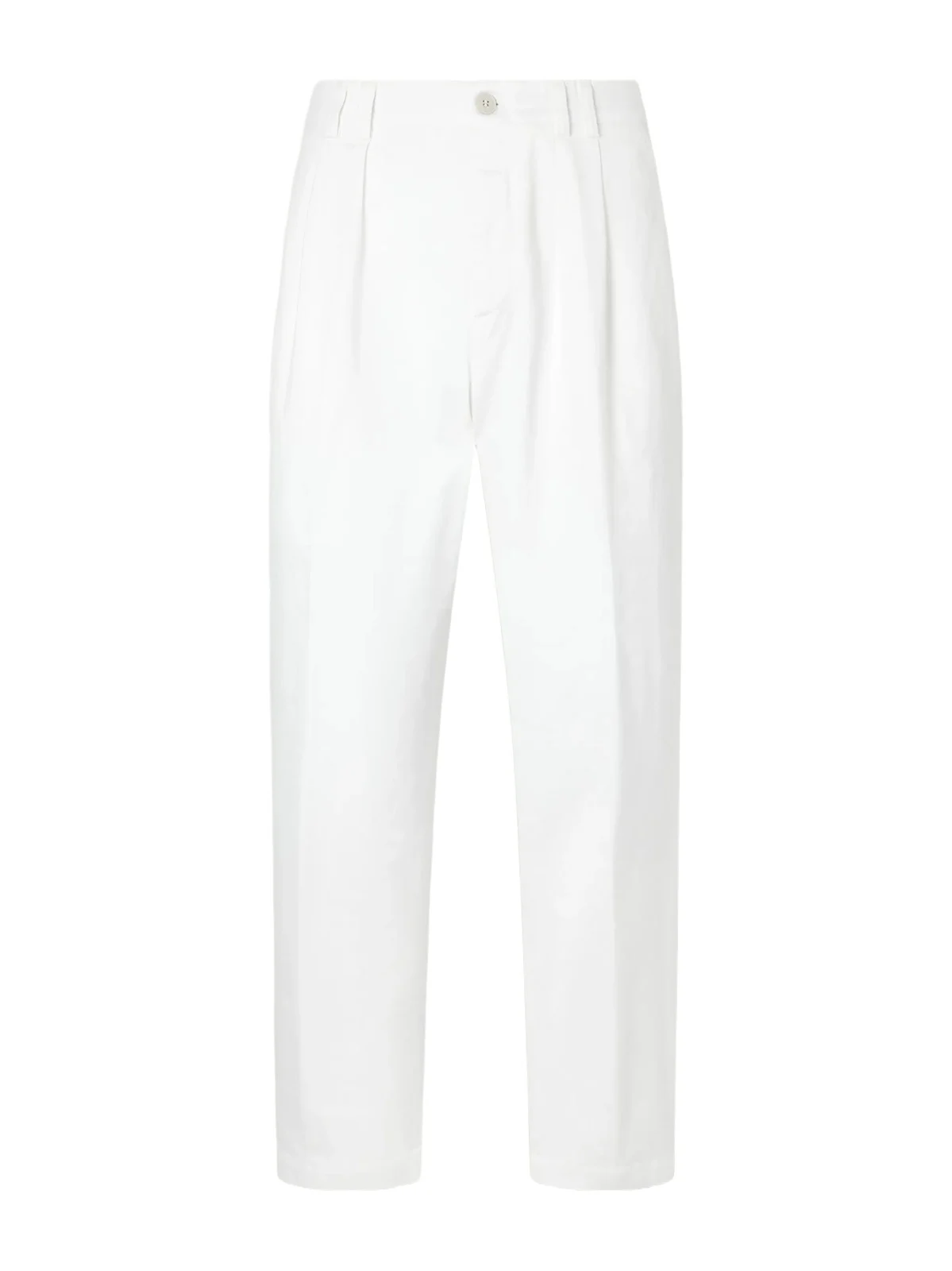 Canali Tapered Pleated Cotton-Twill Trousers - Men