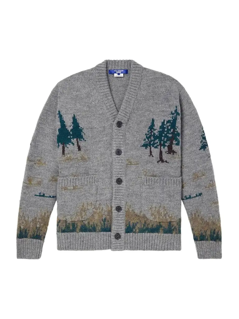 Junya Watanabe Intarsia-Knit Wool-Blend Cardigan - Men