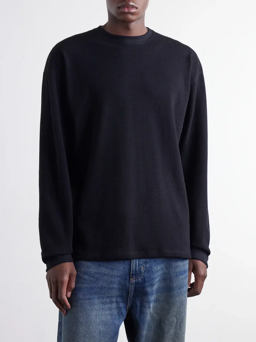 OrSlow Waffle-Knit Cotton T-Shirt - Men | Thumbnail 3 OrSlow Waffle-Knit Cotton T-Shirt - Men | Thumbnail 3
