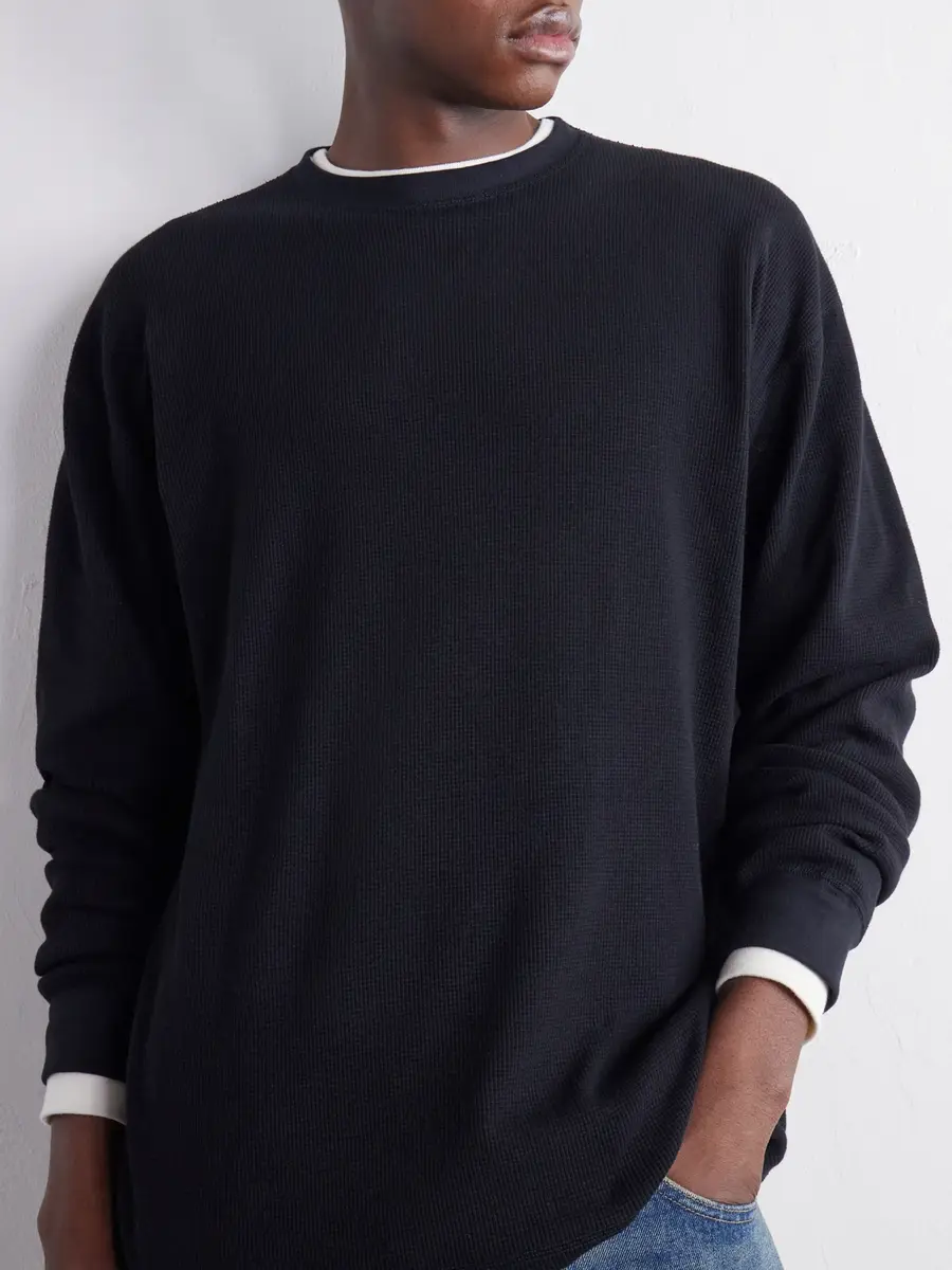 OrSlow Waffle-Knit Cotton T-Shirt - Men | Thumbnail 5 OrSlow Waffle-Knit Cotton T-Shirt - Men | Thumbnail 5