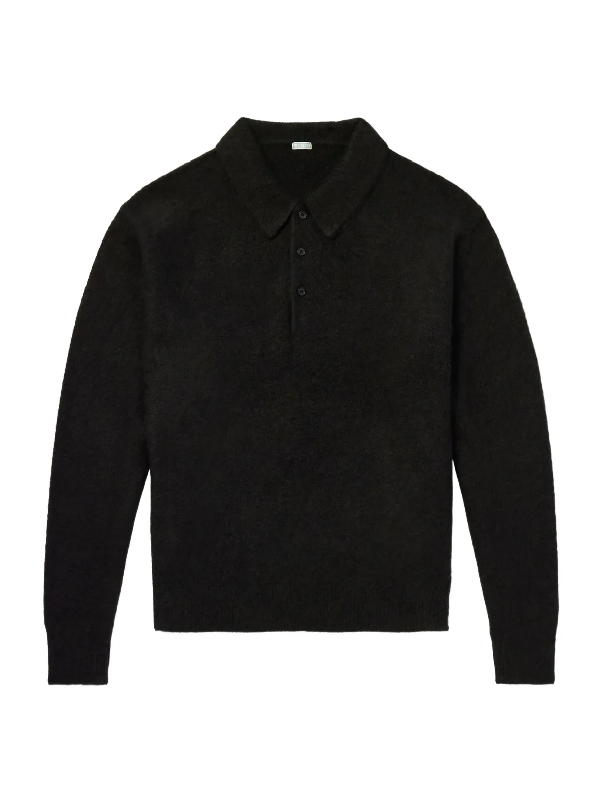 Brushed Cashmere Polo Sweater - Men Brushed Cashmere Polo Sweater - Men