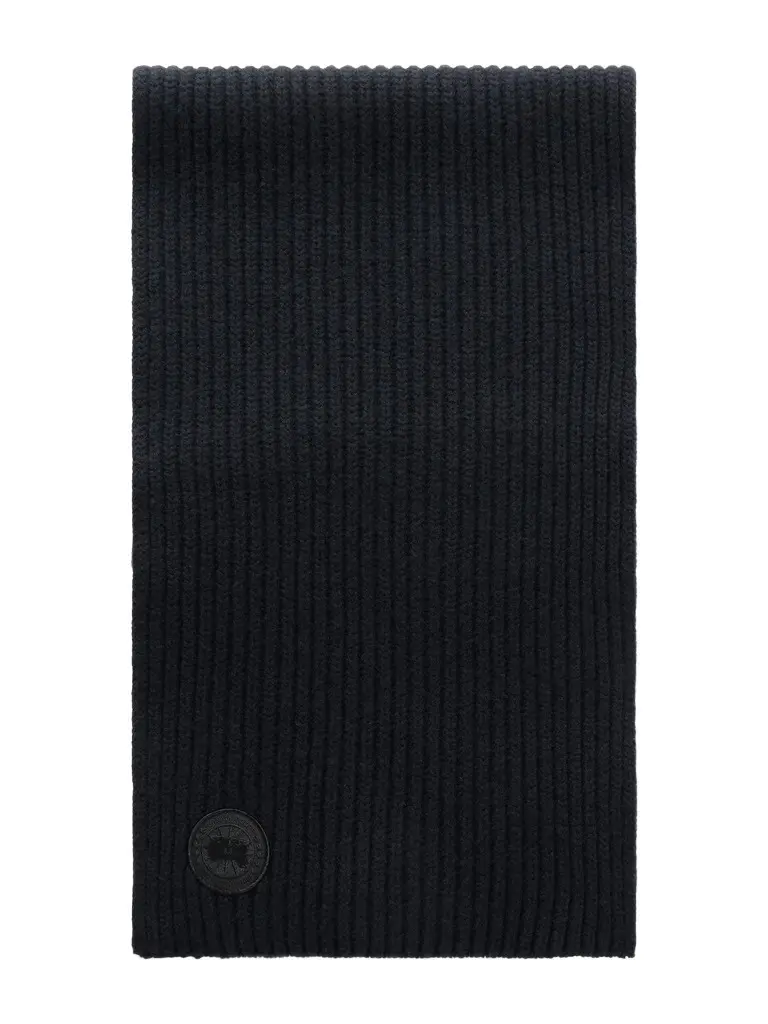Logo-Appliquéd Ribbed Wool and Cashmere-Blend Scarf - Men