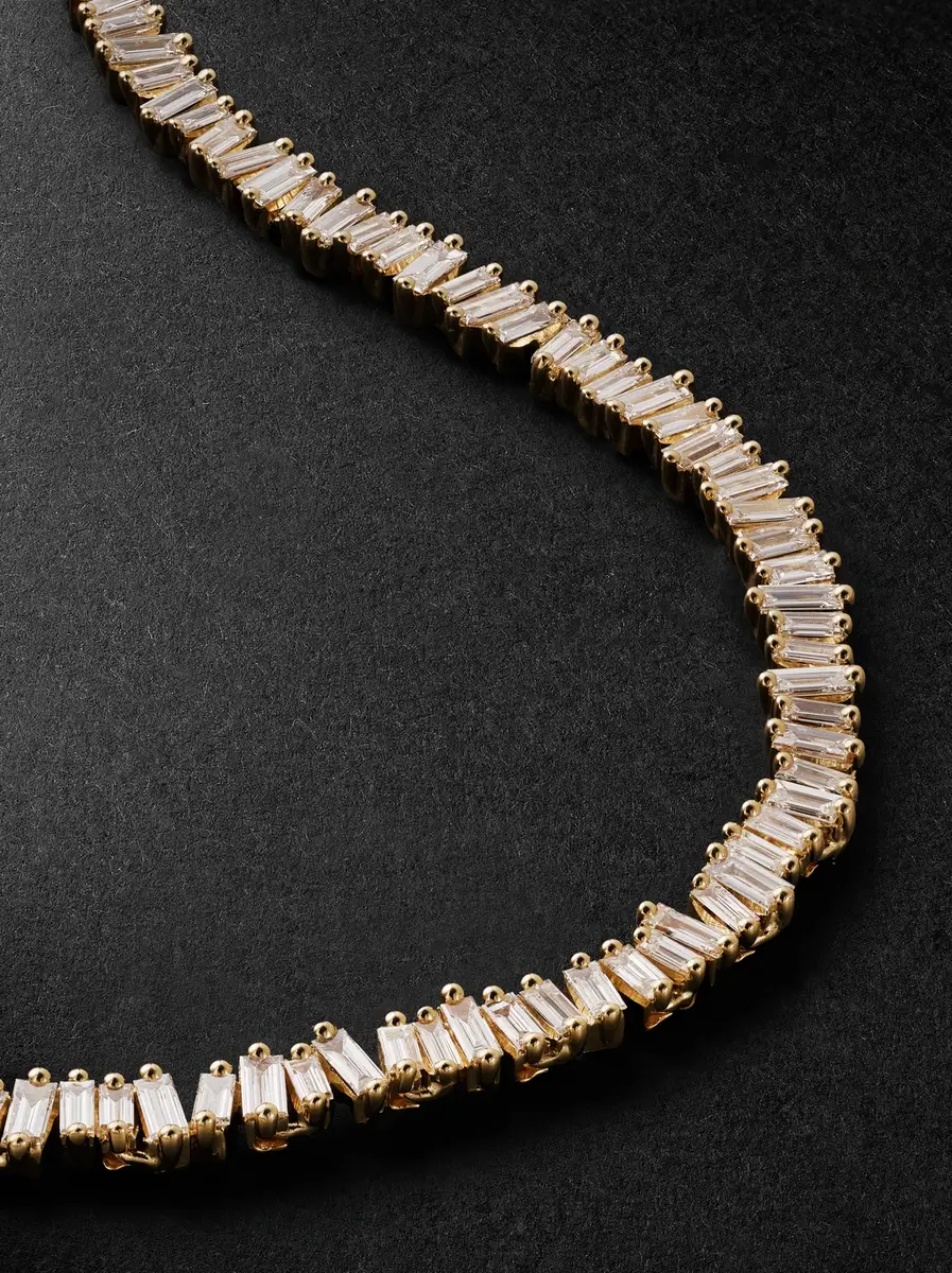 Suzanne Kalan 18-Karat Gold Diamond Tennis Necklace - Men | Thumbnail 4 Suzanne Kalan 18-Karat Gold Diamond Tennis Necklace - Men | Thumbnail 4