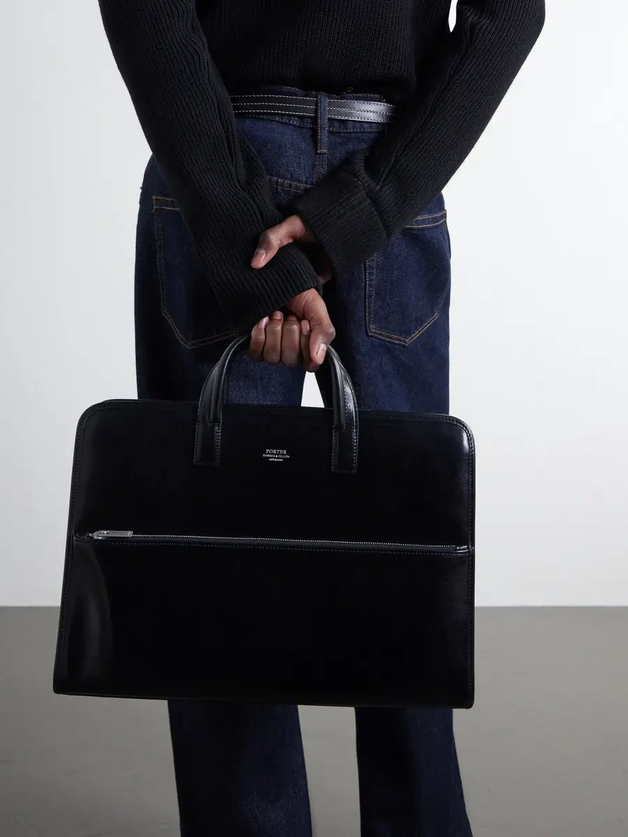 Porter-Yoshida and Co Clerk Leather Briefcase - Men | Thumbnail 3 Porter-Yoshida and Co Clerk Leather Briefcase - Men | Thumbnail 3