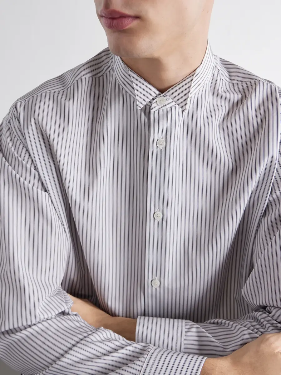 TOTEME Striped Cotton-Poplin Shirt - Men | Thumbnail 5