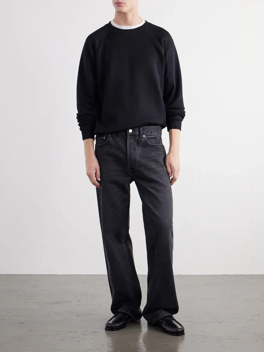 TOTEME Cotton and Silk-Blend Jersey Sweater - Men | Thumbnail 2 TOTEME Cotton and Silk-Blend Jersey Sweater - Men | Thumbnail 2