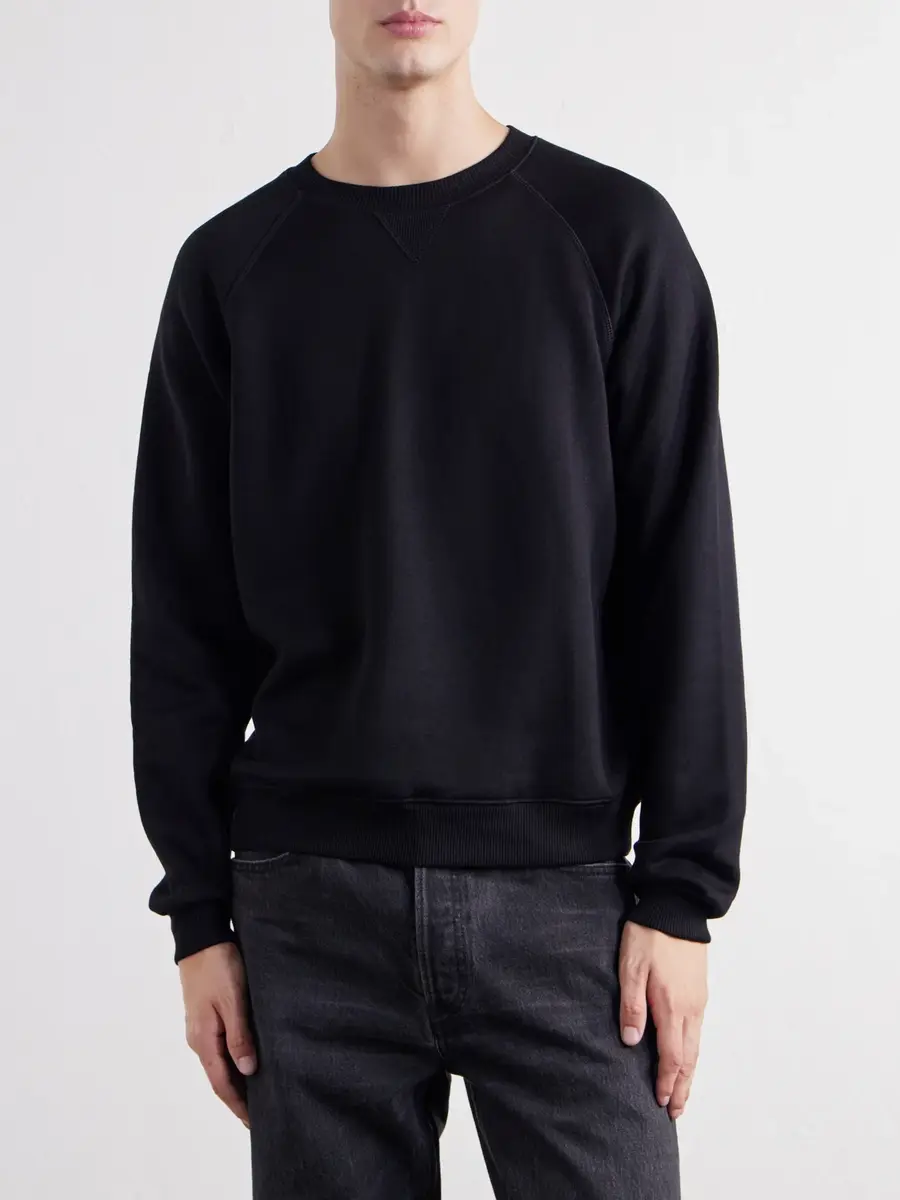 TOTEME Cotton and Silk-Blend Jersey Sweater - Men | Thumbnail 3 TOTEME Cotton and Silk-Blend Jersey Sweater - Men | Thumbnail 3