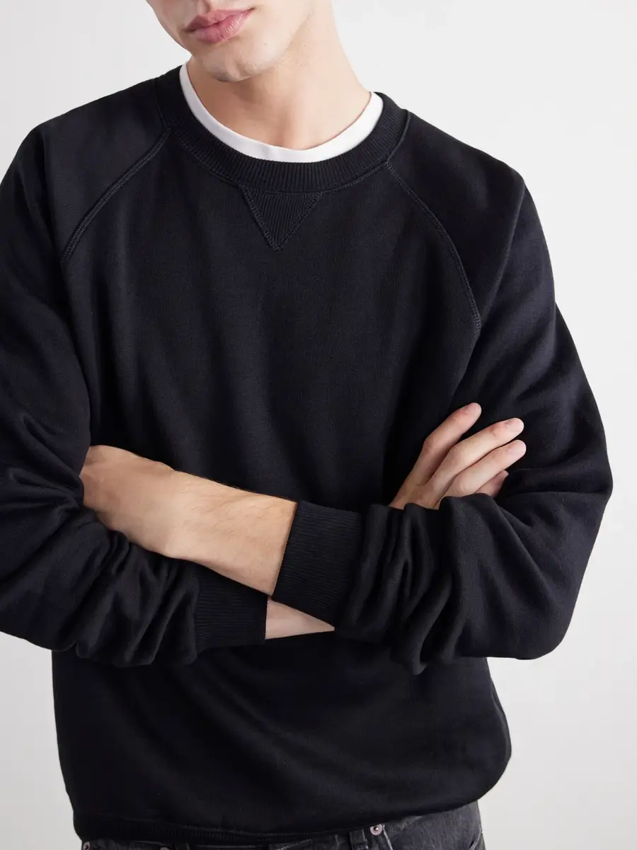 TOTEME Cotton and Silk-Blend Jersey Sweater - Men | Thumbnail 5 TOTEME Cotton and Silk-Blend Jersey Sweater - Men | Thumbnail 5