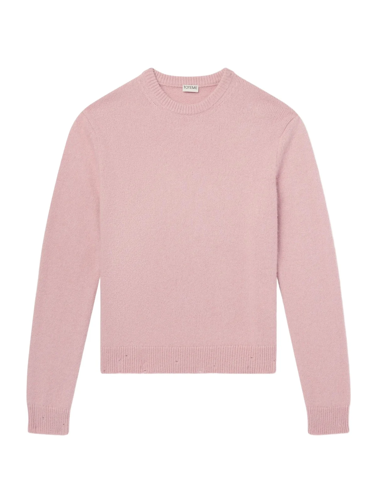 TOTEME Distressed Silk, Alpaca and Cashmere-Blend Sweater - Men