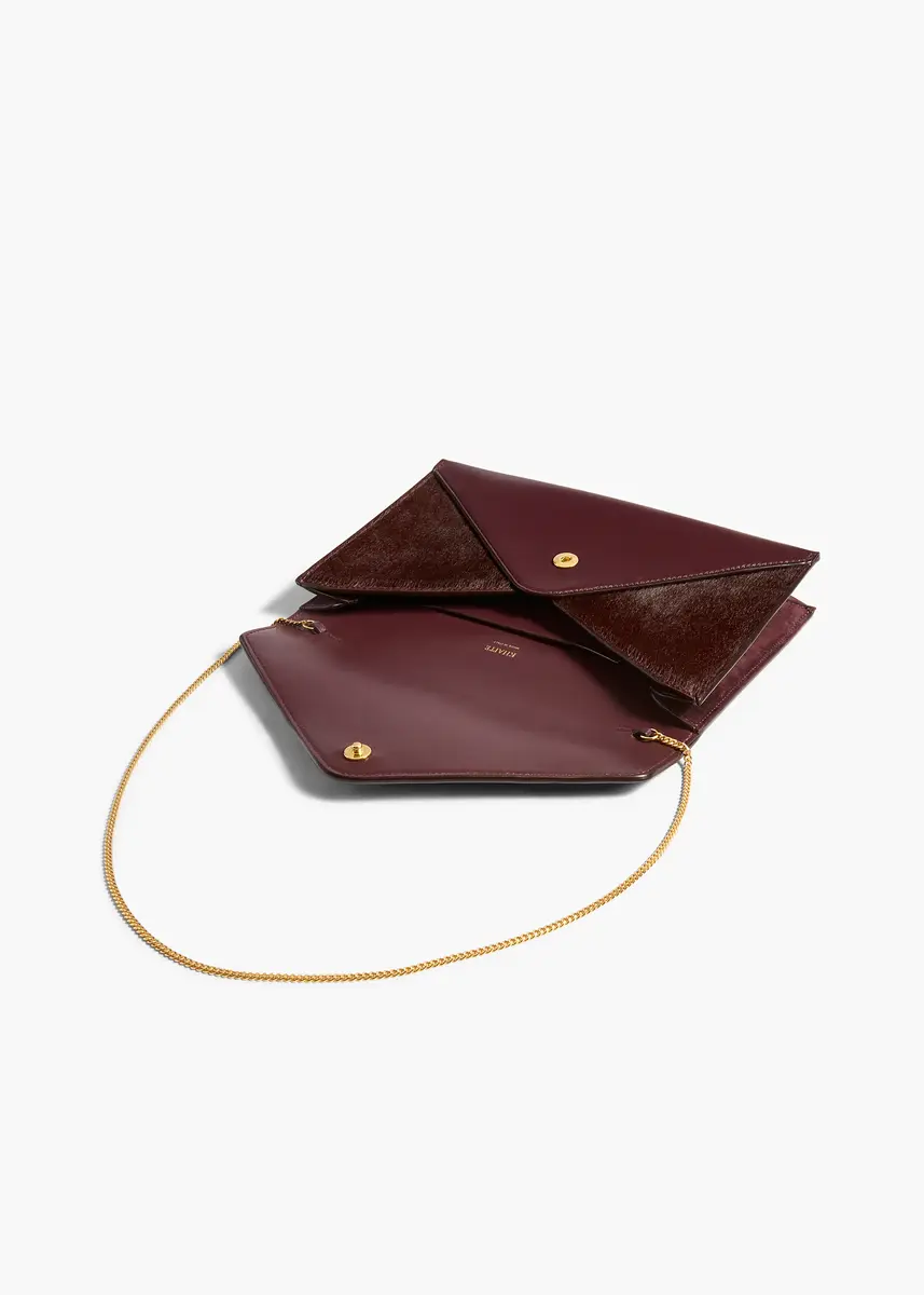 Khaite Grace Envelope Clutch In Rouge Noir | Thumbnail 3 Khaite Grace Envelope Clutch In Rouge Noir | Thumbnail 3