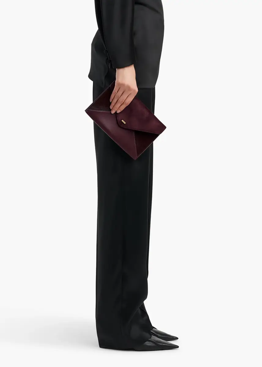 Khaite Grace Envelope Clutch In Rouge Noir | Thumbnail 5 Khaite Grace Envelope Clutch In Rouge Noir | Thumbnail 5