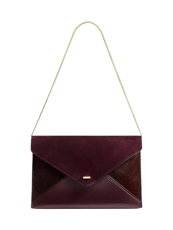 Grace Envelope Clutch In Rouge Noir Grace Envelope Clutch In Rouge Noir