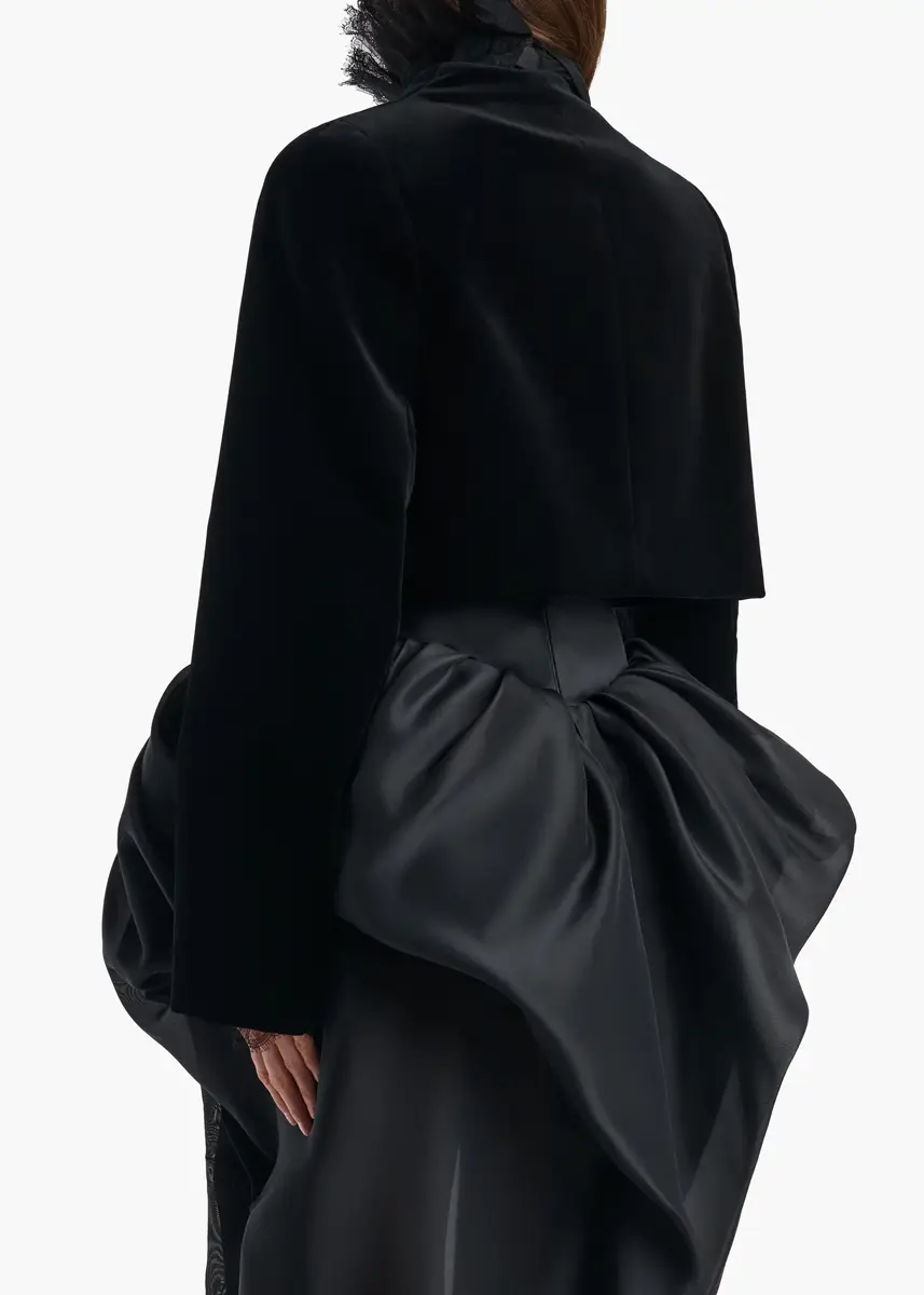 Khaite Samo Jacket In Black Velvet | Thumbnail 4