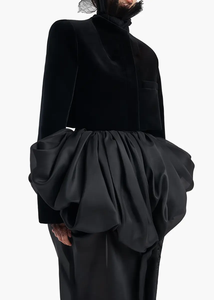 Khaite Samo Jacket In Black Velvet | Thumbnail 5