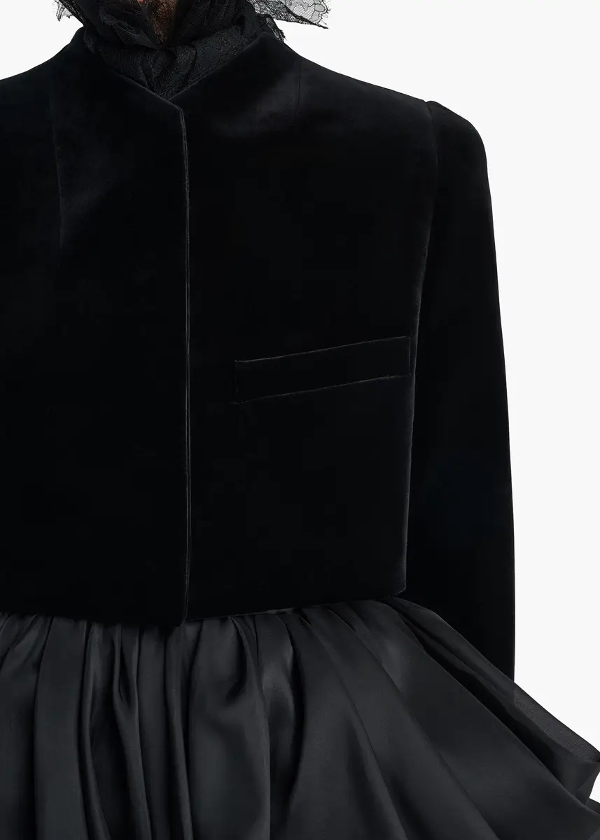 Khaite Samo Jacket In Black Velvet | Thumbnail 6